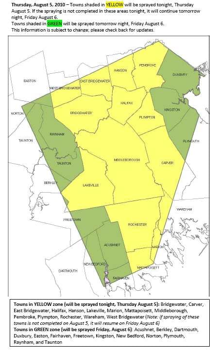 WEB EXTRA: Map of EEE Mass. Spraying Plan